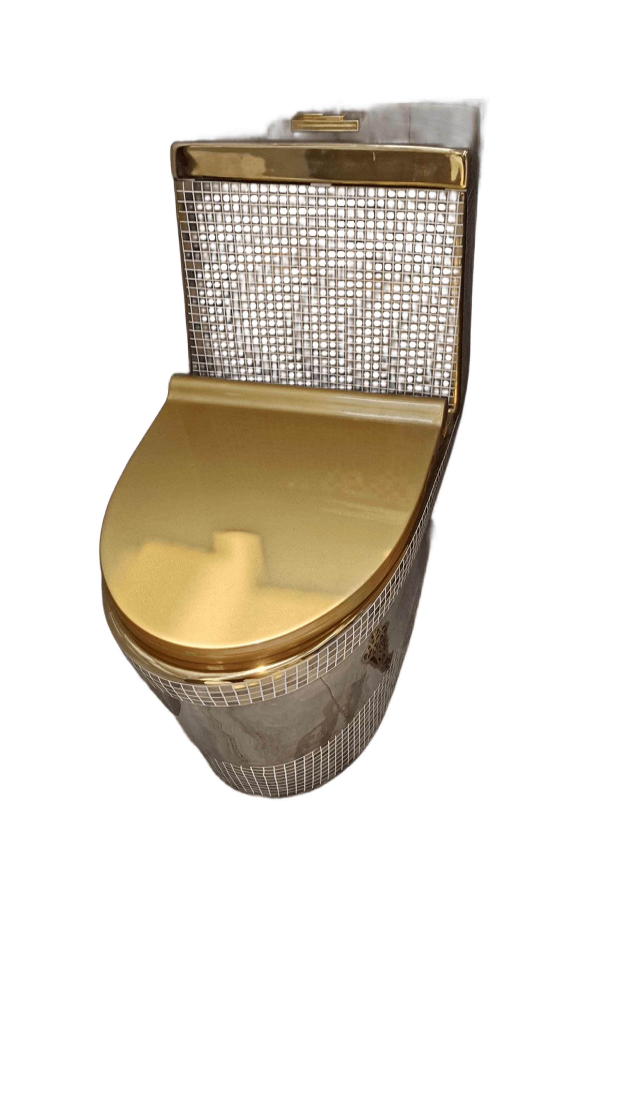 SANITARIO DE LUJO DORADO